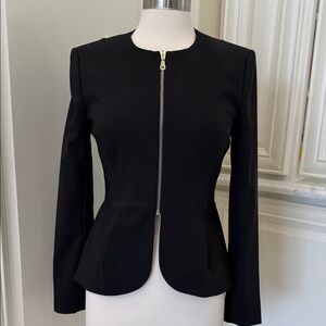 French Connection Black Zipper Blazer